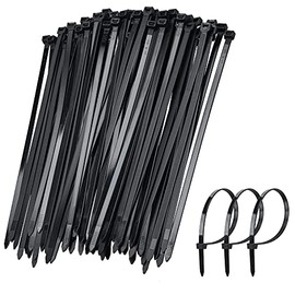 Anna Tosani 100PCS Bridas de Plastico Autobloqueantes | Bridas para Cables Negros, 200mm X 4mm Sujeta Nailon Fuerte Cintillos de Pl?stico Resistente O