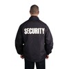 First Class 100% Nylon Windbreaker with Securtiy I.D. (Black)-Medium