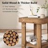 WINWY Solid Wood End Table for Living Room Set of