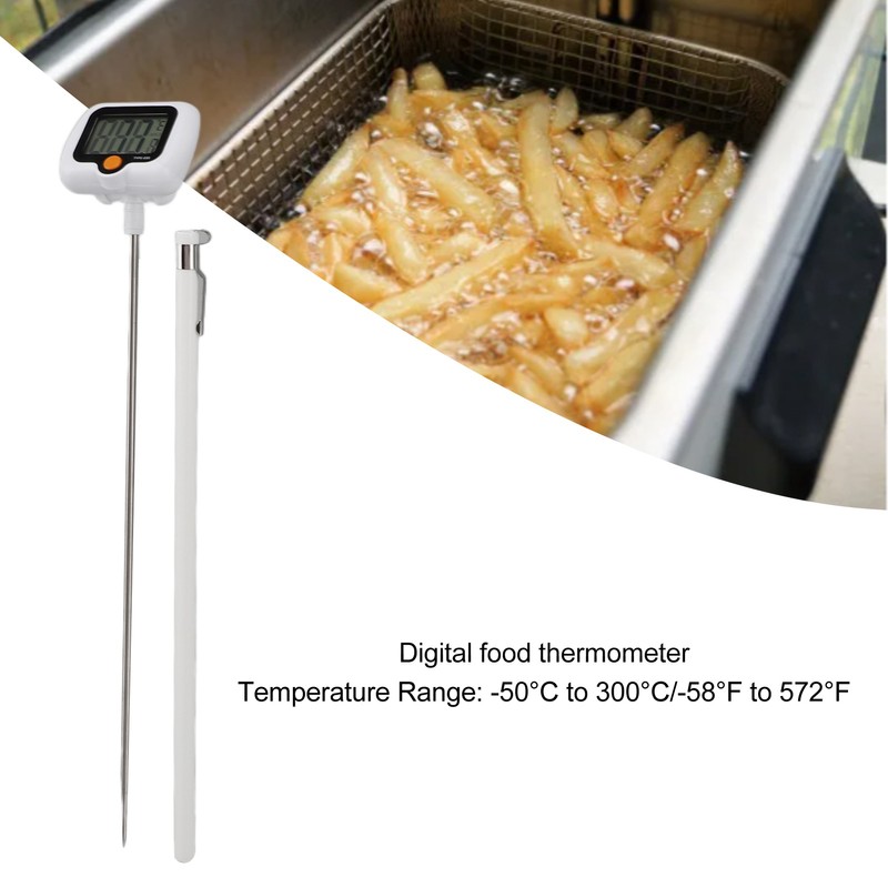 Digital Candy Thermometer with Pot Clip Stainless Steel Oil Thermometer