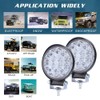 DriSentri Round Led Light Bar, 2PCS 4.5Inch 140W 14000LM Flood