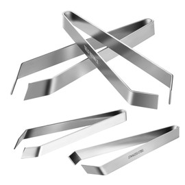 BIUDECO 2sets Fish Bone Tweezers Kitchen Tongs Cooking Tweezers Pull Out Fish Bone Clip Stainless Steel Multi-Purpose Tool