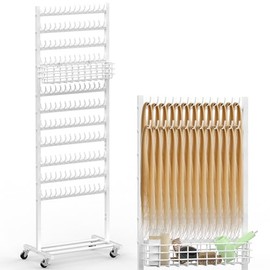 Braiding Hair Rack White Braiding Rack Stand for Salon 2-Sided Hair Rack 286 Pegs Hair Extension Holder Standing Braid Rack for Home Hair Separator Br