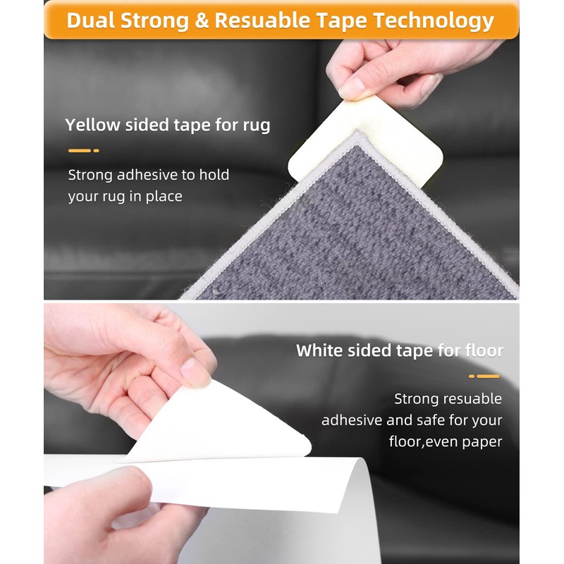 Home Techpro 24 PCS Gripper for Rug for Hardwood Floors,