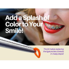 ARTMAN INSTRUMENTS Dental Braces Color Changing Kit, Orthodontic Ties Changing kit, Change The Color of Your Braces Yourself in Minutes Ligas para Brackets Ortodoncia