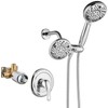 Aolemi Shower System Dual 2-in-1 Rain Shower Faucet Set 8-Setting