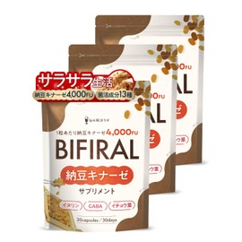 【高濃度ナットウキナーゼ × 菌活】ビフィラル 高濃度 ナットウキナーゼ 4,000FU サプリ 13種菌活 & サラサラ サポート成分 贅沢配合 90日分 納豆菌 GABA DHA イチョウ葉 イワシ抽出ペプチド カツオエラスチン イヌリン 難消化性デキストリン 菌活 国内製造 BIFIRAL 悩み解決ラボ