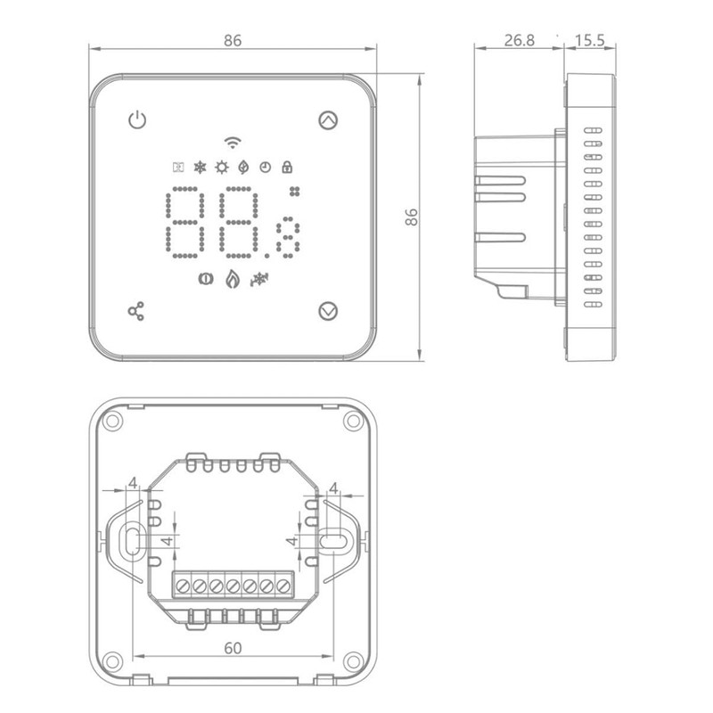 Lowenergie Smart Wifi Thermostat Digital Programmable 7 Day Central Heating