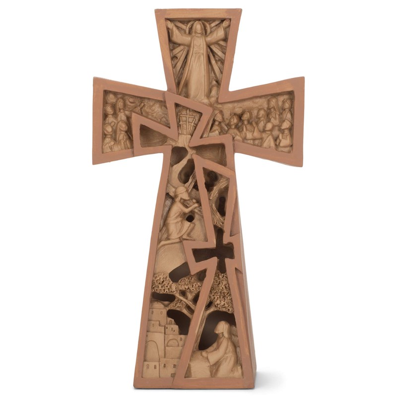 Pierced Stages of Christ Resurrection 8 x 6 Resin Stone