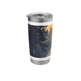 Forest With Sunbeams Vintage Landscape Graphic Stainless Steel Insulated Tumbler