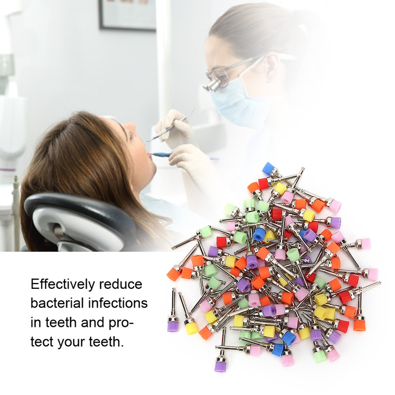 100Pcs Dental Polisher Nylon Teeth Polishing Brush Dental Supply with