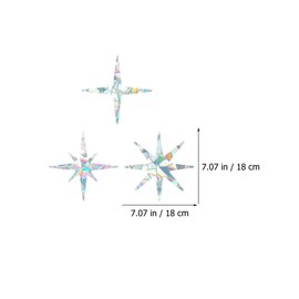 Artibetter 8pcs Strike Glass Sticker Static Cling Window Sticker Glass Alert Prism Decals Window Decals Stained Glass Sticker Static Sticker Ornament Adhesive Removable The Pet 3D