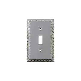 Nostalgic Warehouse 719902 Egg & Dart Switch Plate with Single Toggle, Bright Chrome