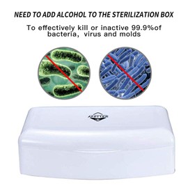 (White) - Nail Tools Plastic Disinfection Box Beauty Tool Disinfection Tray Disinfection Box- (White)