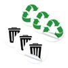 Cabilock 1 Set of 6 Sheets of Stickers for Waste