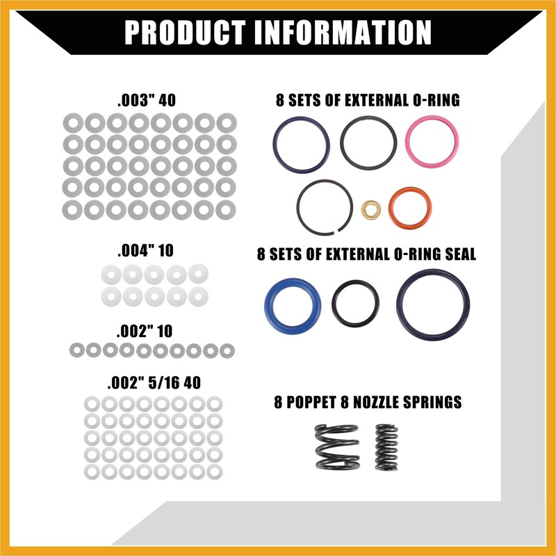 Partuto 7.3L Injector Rebuild Kit with Vice Clamp, Special Tools,