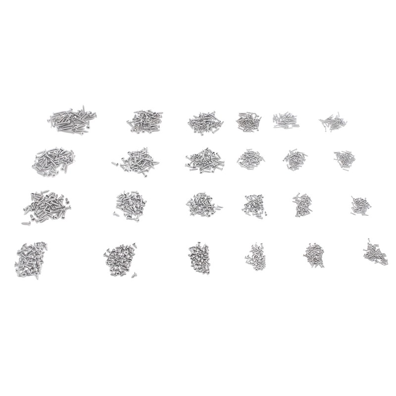 HVAZI 24 Kinds 1200PCS M1 M1.2 M1.4 M1.7 M2 M2.2