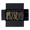 UnionPlus Velvet Travel Jewelry Roll Bag Organizer for Necklace, Elastic