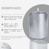 Velón Color Plata 500 grs | Potencializar rituales | Decoración