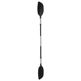 Maykoosh Global Greatness Locomotion Kayak Paddle, Ovalized Aluminum and Polypropylene, 3 Positions, Feathering Silver/Black - Durable Kayak Paddle Set