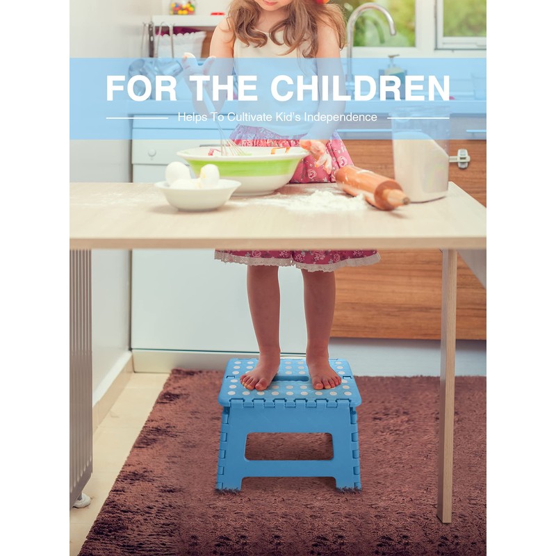 Dyforce Folding Step Stool 9", Kids Step Stool, Heavy Duty