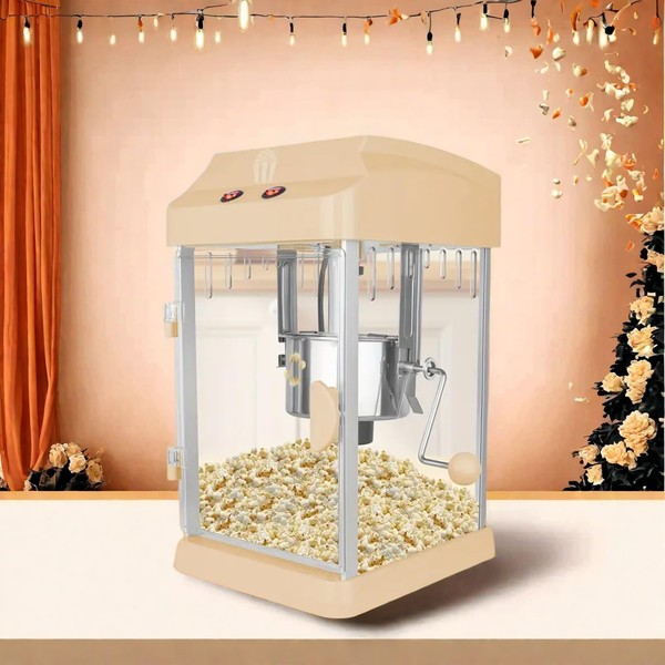 ChicFurnit Tabletop Popcorn Machine, 4oz Popcorn Popper with Measuring Tool,