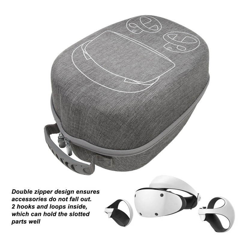 VR Headset Travel Case EVA Gray Anti Fall Portable VR