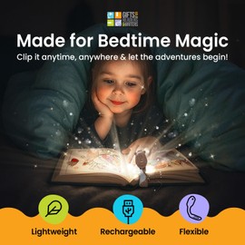 Gifts for Readers & Writers Bookmark Reading Lights Dog 2in1 Clip On Bookmark Kids Light for Reading in Bed, Rechargeable Travel Cute Lights, 20 Lumen LED