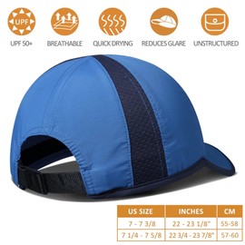 GADIEMKENSD Mens Hats Baseball Cap UPF 50+ Sun Quick Dry Lightweight Breathable Trucker Hat Outdoor Hiking Fishing Run Golf Sports A Dad Mesh Hats Running Hat Quick Drying for Men Women Men Blue XL