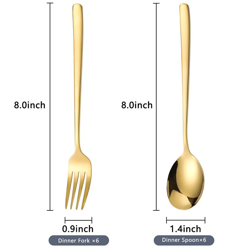 Forks and Spoons Set of 12 Stainless Steel Tablespoons Forks
