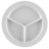 G.E.T. CP-530-W, Supermel Collection, White 9" 3-Compartment Melamine Plates (Pack