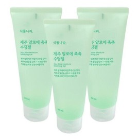 Plant Nation 식물나라 제주 알로에 촉촉 수딩젤 200ml 3개 Plant Kingdom Jeju Aloe Moisturizing Soothing Gel 200ml 3pcs