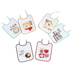 Interbaby 00133 Pack of 12 Laminated Bibs 25 x 35 cm White 300 g
