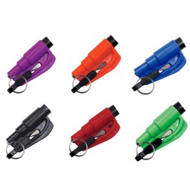 6Pcs Car Window Breaker, Seat Belt Cutter, Window Breaker, Seatbelt Cutter, Window Breaker and Seat Belt Cutter, Life Hammer with Seatbelt Cutter for Land & Underwater Automotive Escape Tool