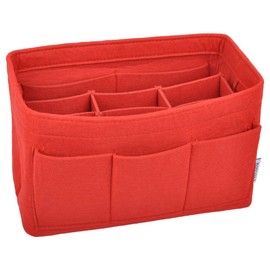 Vercord Felt Purse Organizer Handbag Insert Liner Shaper Bag in Bags for Speedy Neverfull Tote Red Medium
