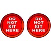StickerTalk Red Do Not Sit Here Vinyl Stickers, 1 Sheet