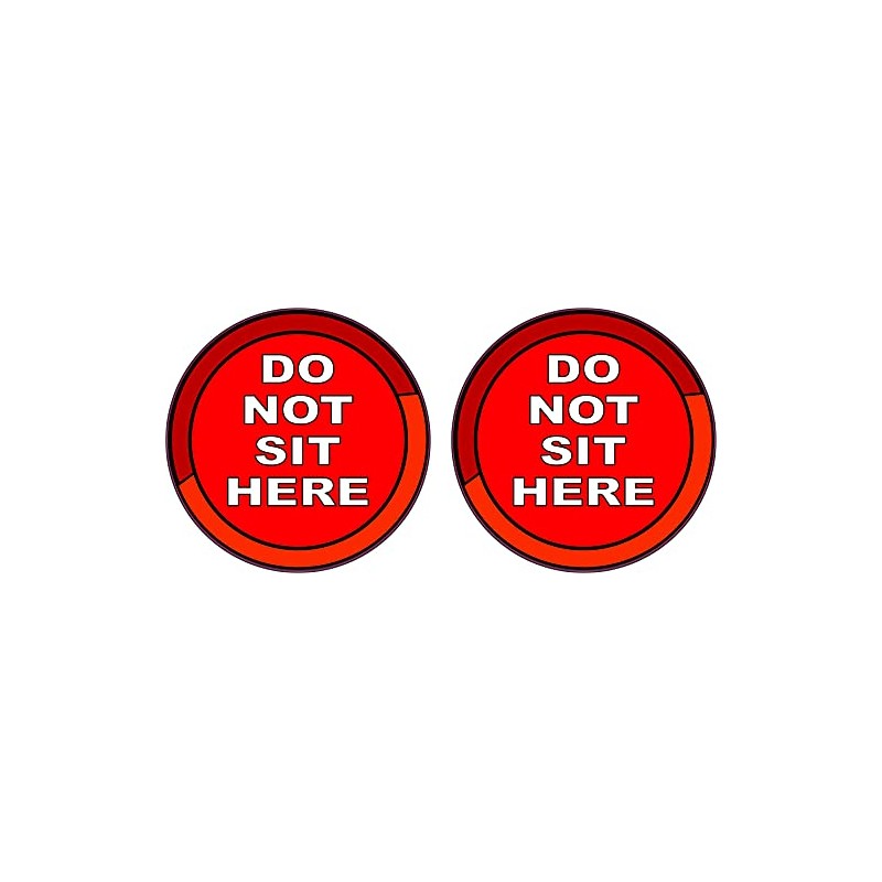 StickerTalk Red Do Not Sit Here Vinyl Stickers, 1 Sheet