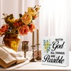 WUZYOU With God All Things are Possible Wooden Wall Hanging