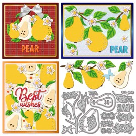 GLOBLELAND Pear Cutting Dies for DIY Scrapbooking Metal Flowers Branch Cut Dies Butterfly Die Cuts for Card Making Embossing Photo Album Craft Decor