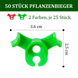 Traumarkeu Pack of 50 Plant Benders, Low Stress Training Plant Clips, 90 Degree Plant Trainer, Grow Accessories, Plant Clips, Lst Clips for Plant Stems, Changing the Growth Direction