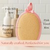 CraftsOfEgypt Natural Loofah Luffa Shower Sponge - Pink Beige, 2PCS