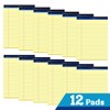 WritePads 8.5"x11" Legal Pads,Wide Ruled,Canary Paper,12 Pack,50 Sheets Per Writing