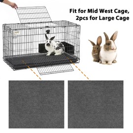 TABABAO Disposable Guinea Pig Cage Liners, 10pcs Super Absorbent Liners Washable Pee Pads Bedding Cage Liners for Ferrets, Rabbits, Hamsters, and Small Animals, 20x16 inch, Large Size, Grey