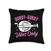 Funny Hurdy-Gurdy Instrument Design for a Hurdy-Gurdy Lover Throw Pillow