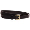 Gusti Sarina Simple Slim Leather Belt with Golden Buckle Waist