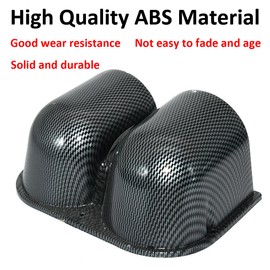 LKRXW Carbon Fiber 52mm Gauge Pod 2" Dual Hole Gauge Pod Holder Gauge Mount Bracket Pod Holder Auto Gauge Dashboard Pod Car Meter Mount Holder Cup Two Hole Dash Guage Holder