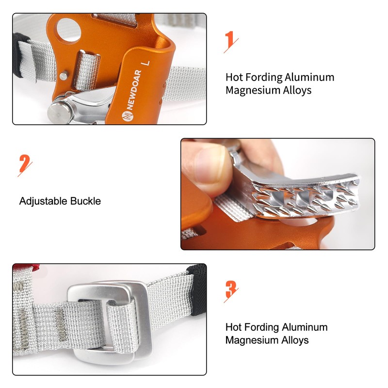 NewDoar Foot Ascender Riser Rock Climbing Mountaineering Equipment Climbing Device