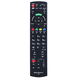 N2QAYB000747 Replacement Remote fit for Panasonic TV TH-L42ET5A TH-L47ET5A TH-L55ET5A TH-L42ET5Z TH-L47ET5Z TH-L55ET5Z TH-P50UT50A TH-P50XT50A TH-P60UT50A TH-P65UT50A THP42UT50Z THP50UT50Z THP55UT50A