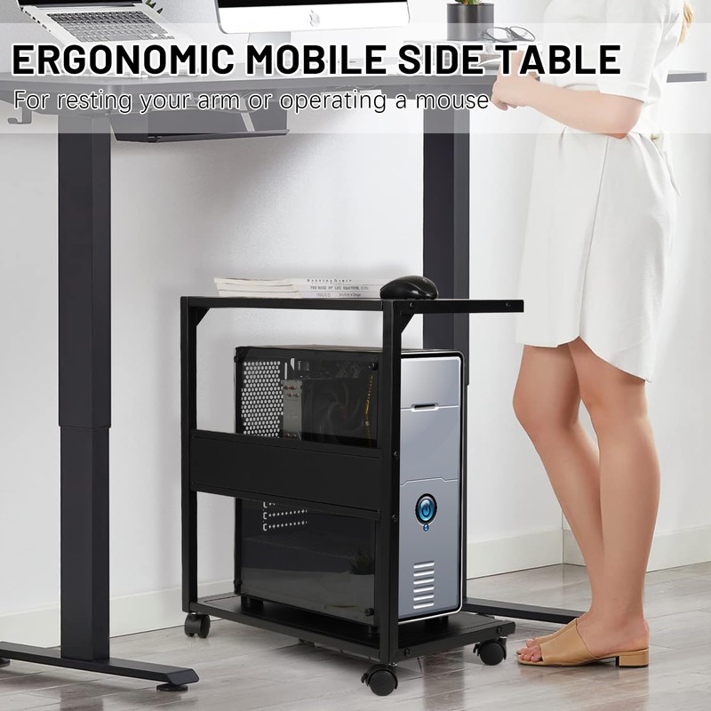 Bfttlity PC Stand Computer Tower Stand 2-Tier Metal CPU Holder