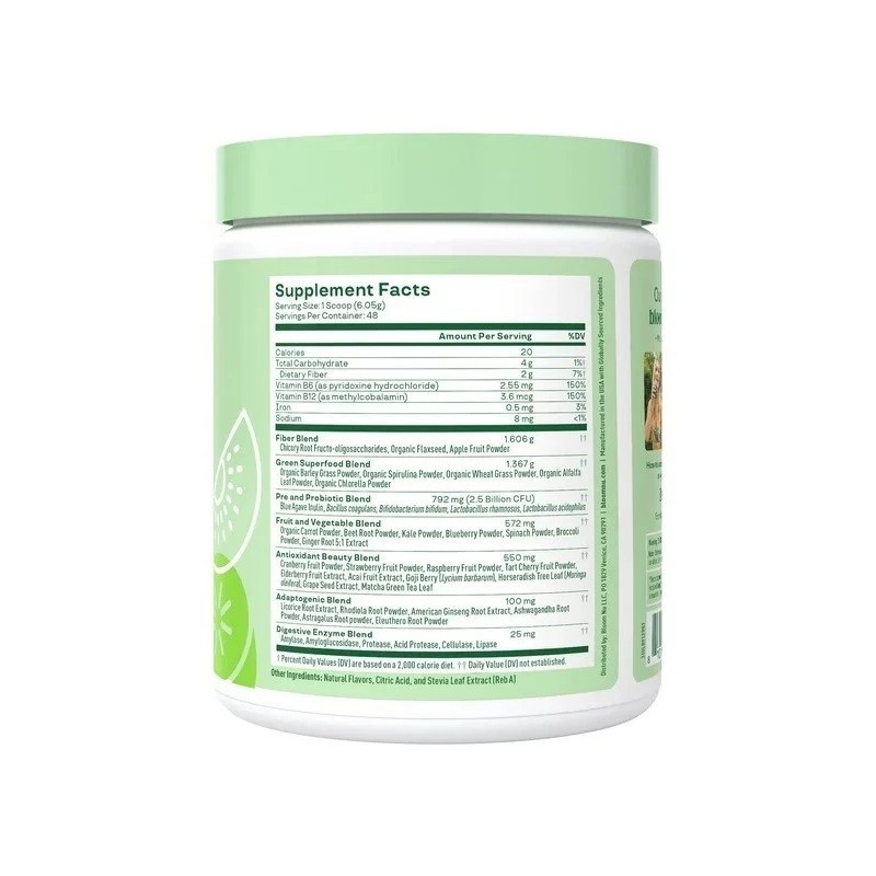 Bloom Nutrition Greens & Superfoods Powder, Strawberry Kiwi, 290g ,